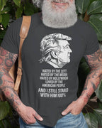 Trump Hated by The Left Hated by The Media T-Shirt 3