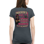 Trucker's Wife T-Shirt – Funny Married Trucker Wife Gift for Women 4