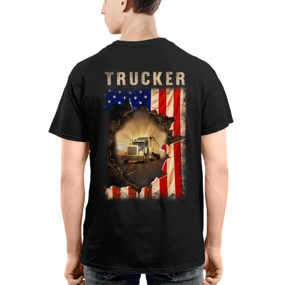 Patriotic American Flag Truck Driver 2