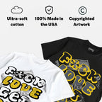 Tour Yellow 4s DopeSkill T-Shirt F#ck Love Get Money Graphic