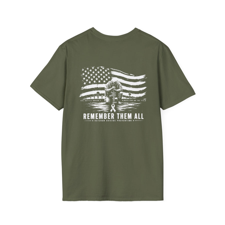 Remember Them All Memorial T-Shirt — Veteran Flag Tribute 11