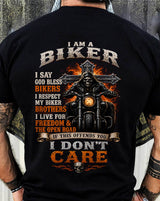 BIKER BLESSED BY GOD BORN FOR FREEDOM
