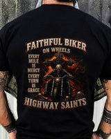 FAITHFUL BIKER RIDE WITH GOD SAVED BY GRACE - SHIRT FOR MEN - LUNA00 (SKU2608-318)