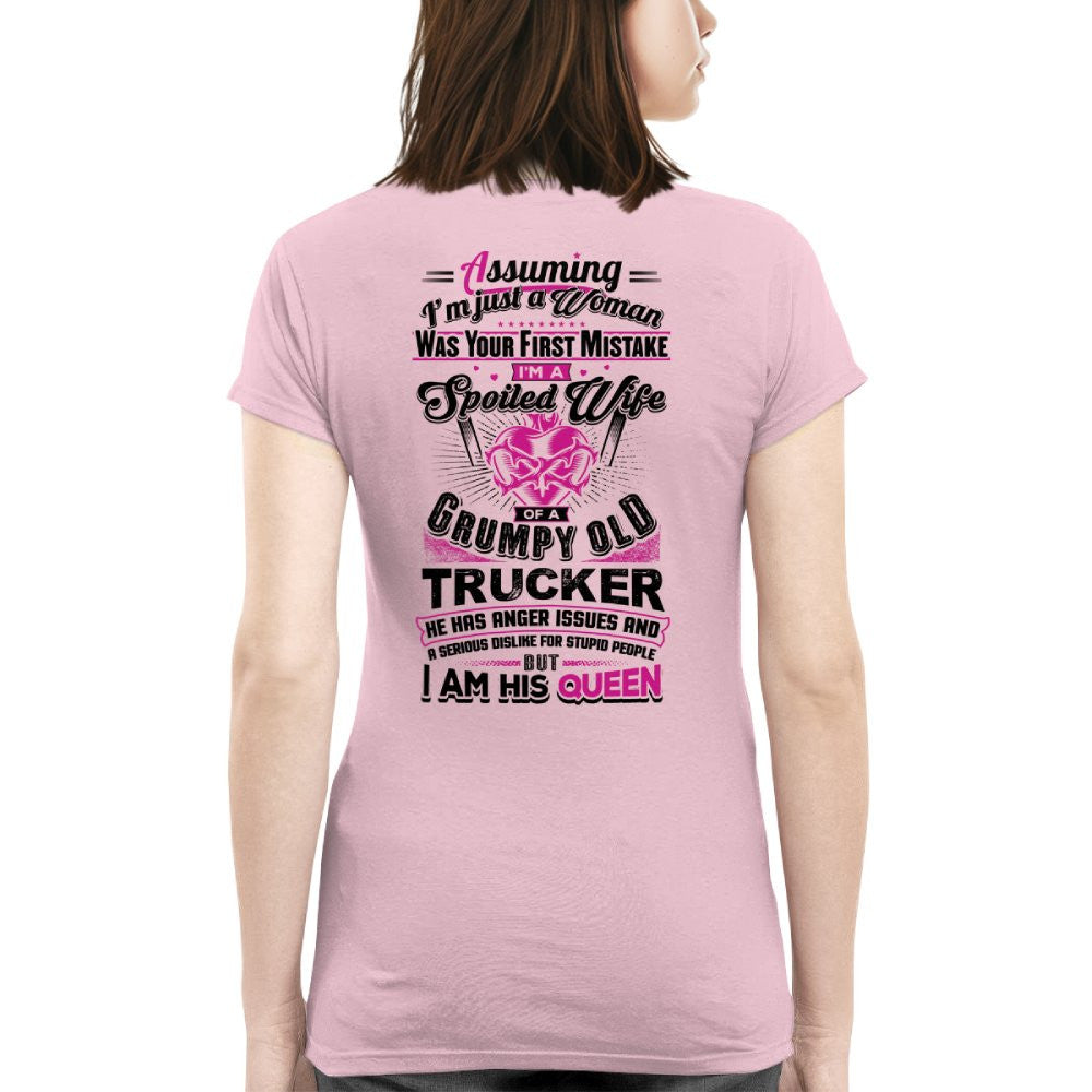 I'm a Grumpy Old Trucker's Queen Funny Trucker 8