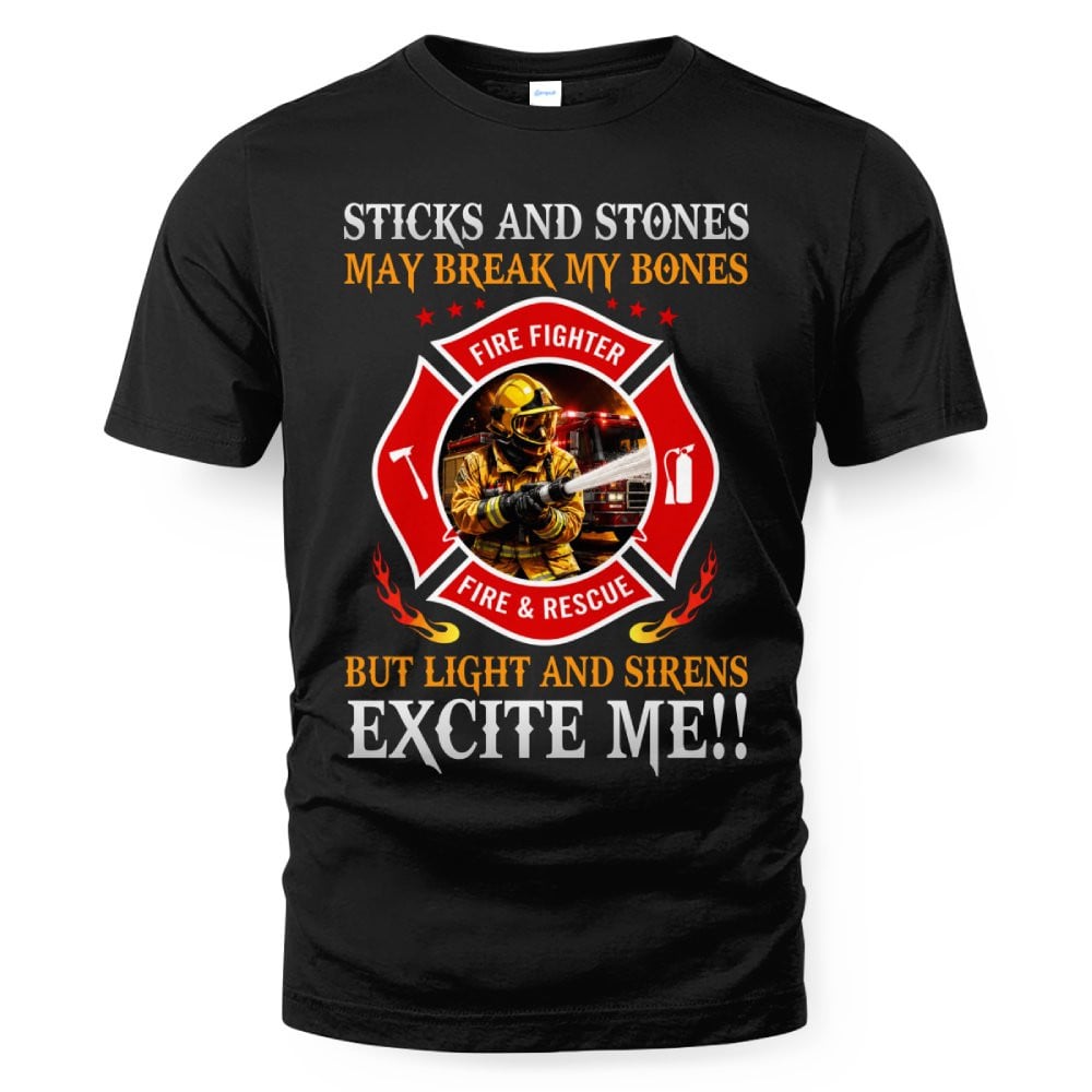 Lights & Sirens Excite Me Funny Firefighter 6