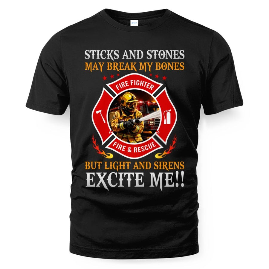 Lights & Sirens Excite Me Funny Firefighter 6