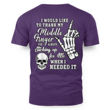 I Would Like To Thank My Middle Finger Skeleton Halloween 4