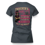 Trucker's Wife T-Shirt – Funny Married Trucker Wife Gift for Women 3
