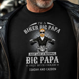 I Am A Biker Papa Just Like A Normal Papa Only Much Cooler Shirt For Grandpa 7