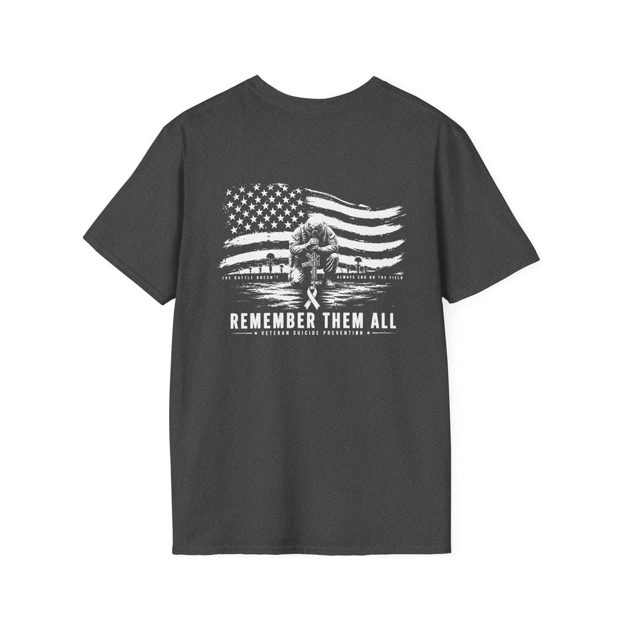 Remember Them All Memorial T-Shirt — Veteran Flag Tribute 16