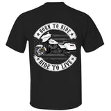 Born To Ride - Ride To Live - Personalized Upload Vehicle Photo For Biker A2110 2
