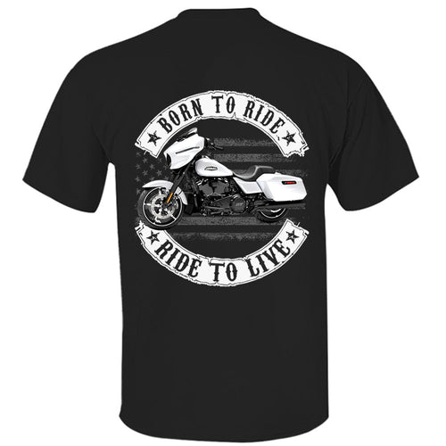 Born To Ride - Ride To Live - Personalized Upload Vehicle Photo For Biker A2110 2