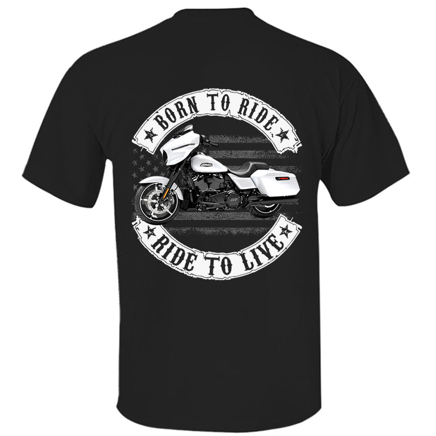 Born To Ride - Ride To Live - Personalized Upload Vehicle Photo For Biker A2110 2