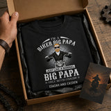 I Am A Biker Papa Just Like A Normal Papa Only Much Cooler Shirt For Grandpa 5
