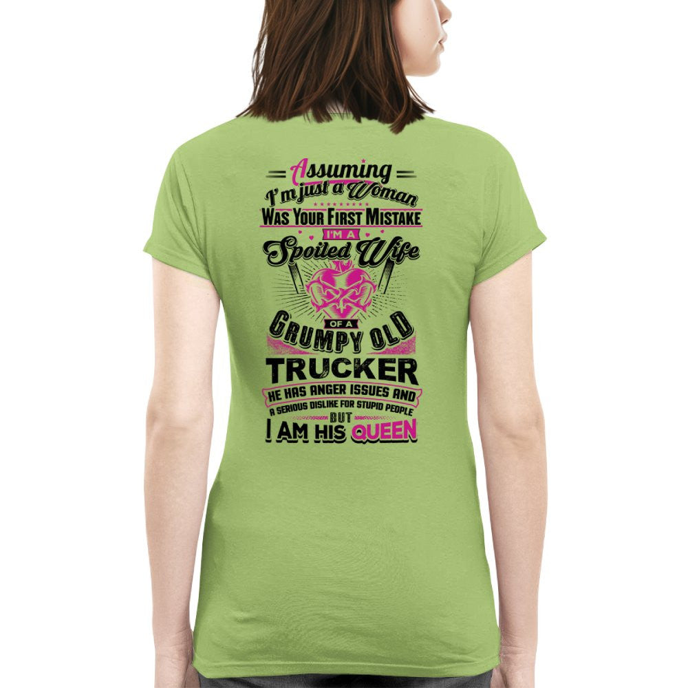 I'm a Grumpy Old Trucker's Queen Funny Trucker 10