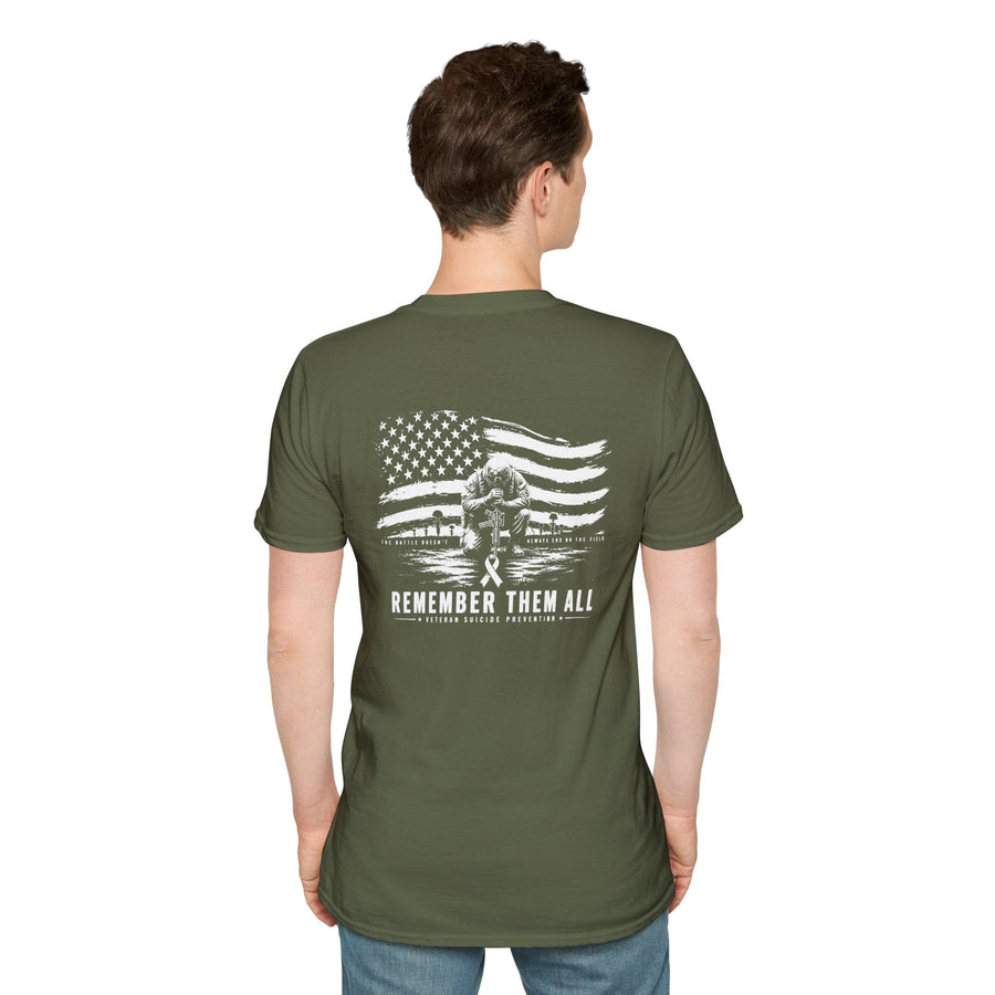 Remember Them All Memorial T-Shirt — Veteran Flag Tribute 15