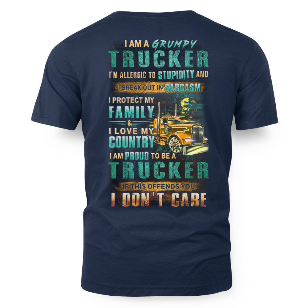 Grumpy Trucker Shirt – Funny Sarcastic Truck Driver Gift 7