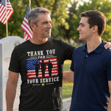 Thank You For Your Service T-Shirt | Patriotic Military Salute America 6