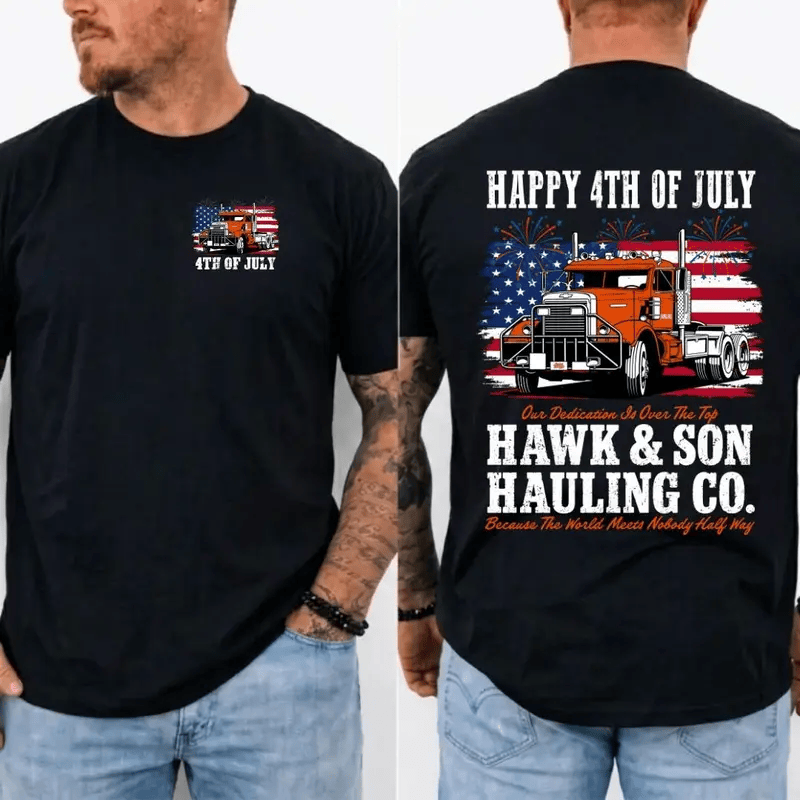 Hawk and Son Over The Top Trucker Version 4th Of July Shirt, Vintage Arm Wrestling Movie Pullover, Classic 80s Graphic Tee 2