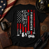 Custom  Firefighter Shirt, Custom Last Name Firefighter Tee, Firefighter Gift for Him, Firefighter Dad Shirt, Fire Department Gift 2