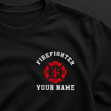 Custom  Firefighter Shirt, Custom Last Name Firefighter Tee, Firefighter Gift for Him, Firefighter Dad Shirt, Fire Department Gift 3
