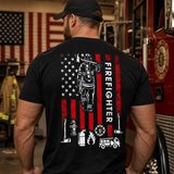 Custom  Firefighter Shirt, Custom Last Name Firefighter Tee, Firefighter Gift for Him, Firefighter Dad Shirt, Fire Department Gift 4