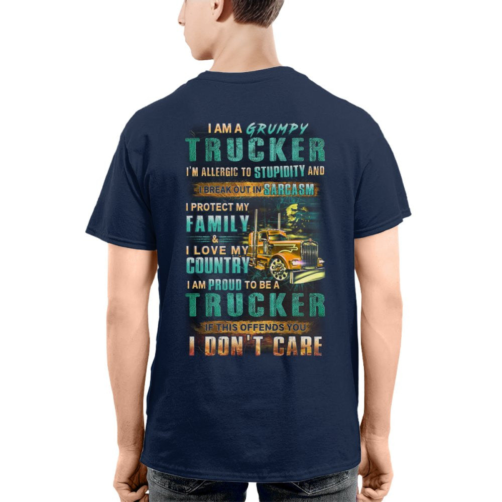 Grumpy Trucker Shirt – Funny Sarcastic Truck Driver Gift 8