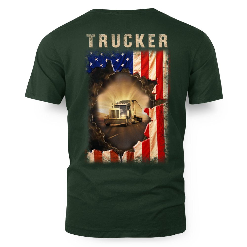 Patriotic American Flag Truck Driver 9