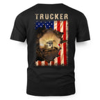 Patriotic American Flag Truck Driver