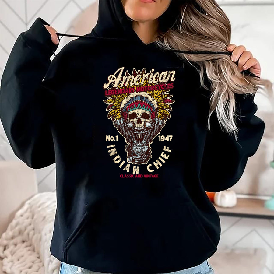 NRetro Vintage American Motorcycle Indian native Bikers Gift 11