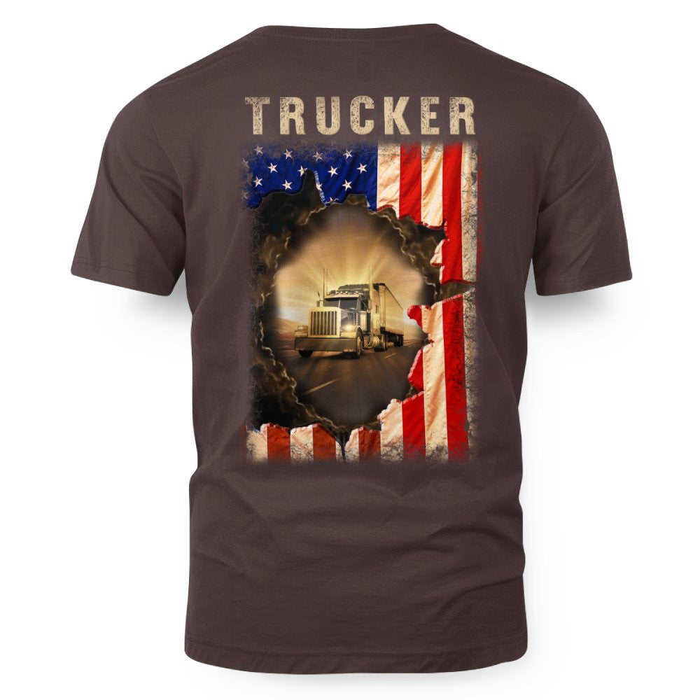 Patriotic American Flag Truck Driver 3