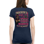 Trucker's Wife T-Shirt – Funny Married Trucker Wife Gift for Women 6