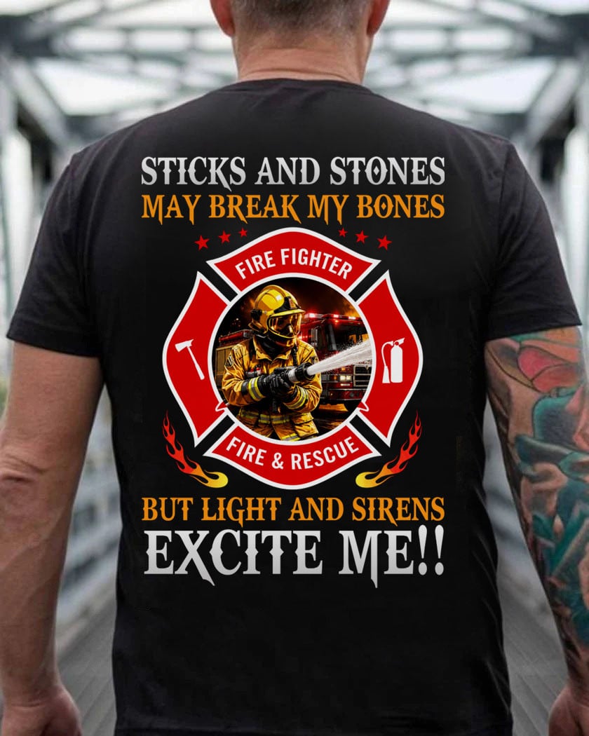 Lights & Sirens Excite Me Funny Firefighter 3