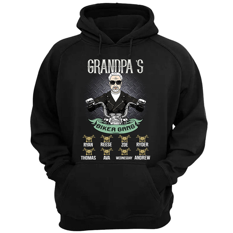 Grandpa's Biker Gang Personalized Shirt Gift For Biker Papa 4