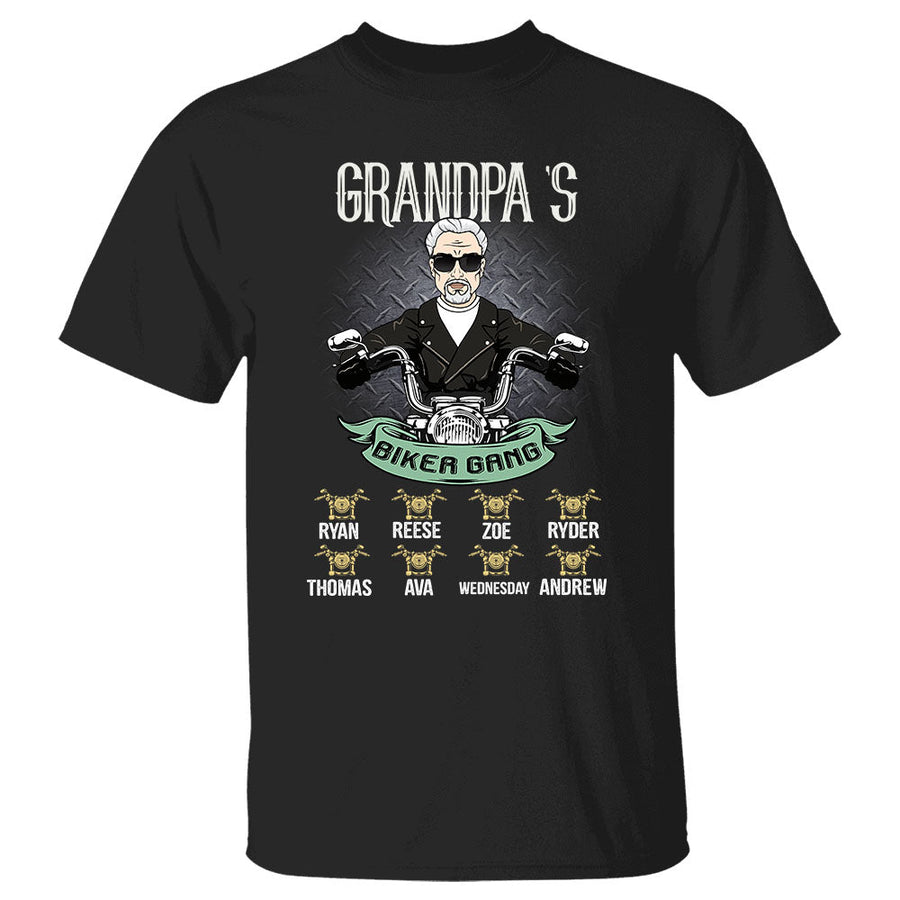 Grandpa's Biker Gang Personalized Shirt Gift For Biker Papa 2