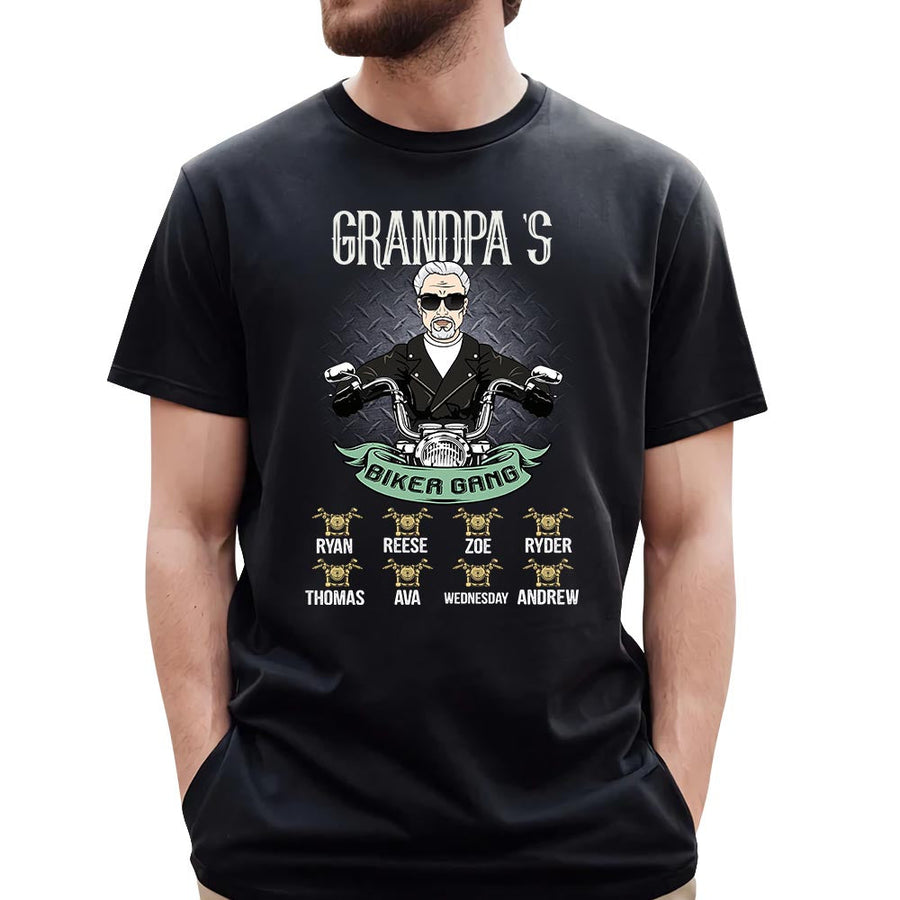 Grandpa's Biker Gang Personalized Shirt Gift For Biker Papa 3