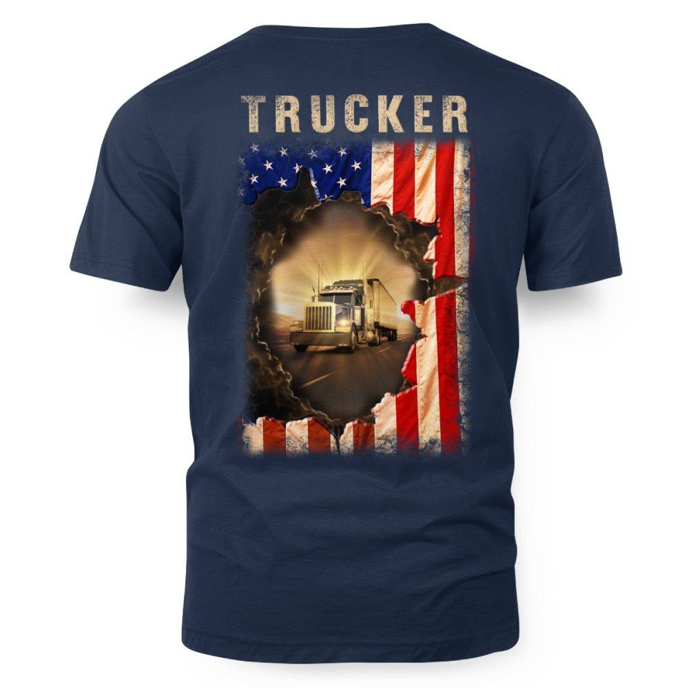 Patriotic American Flag Truck Driver 7