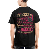 Trucker's Wife T-Shirt – Funny Married Trucker Wife Gift for Women 10