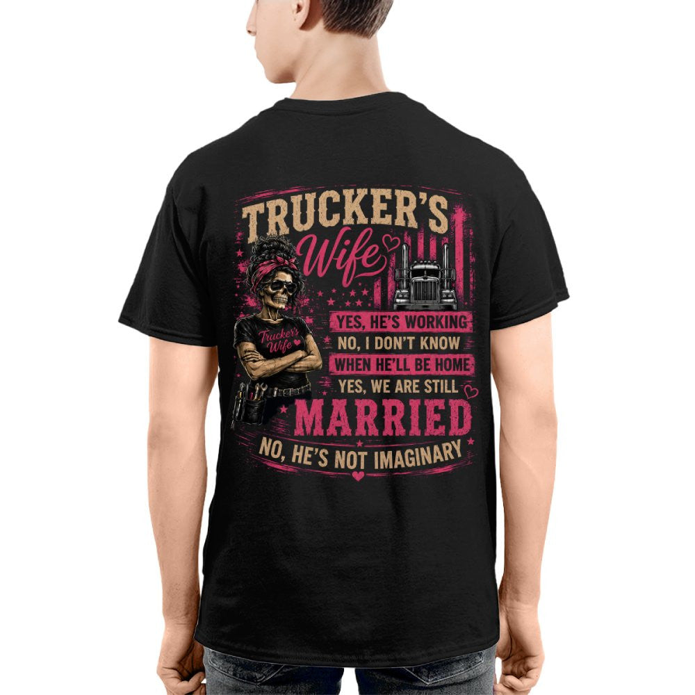 Trucker's Wife T-Shirt – Funny Married Trucker Wife Gift for Women 10