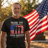 Thank You For Your Service T-Shirt | Patriotic Military Salute America 9