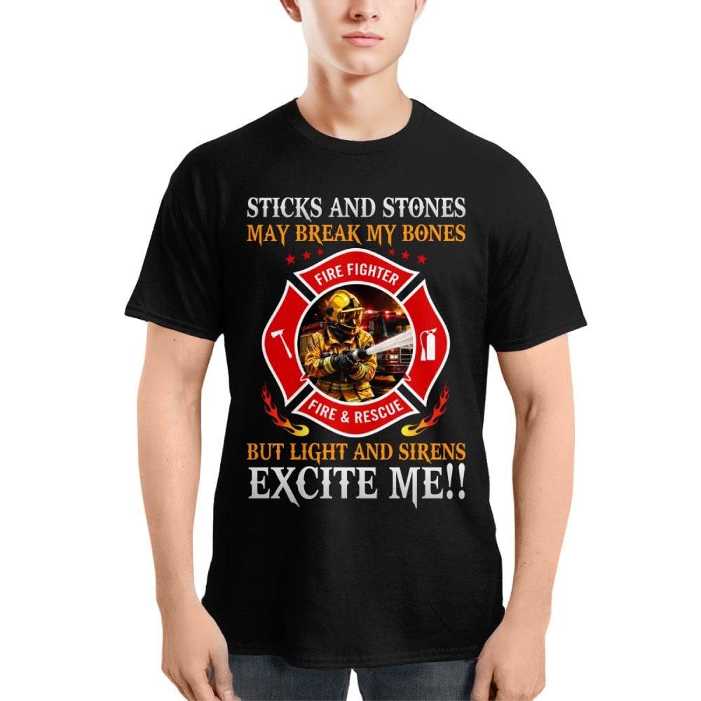 Lights & Sirens Excite Me Funny Firefighter 2