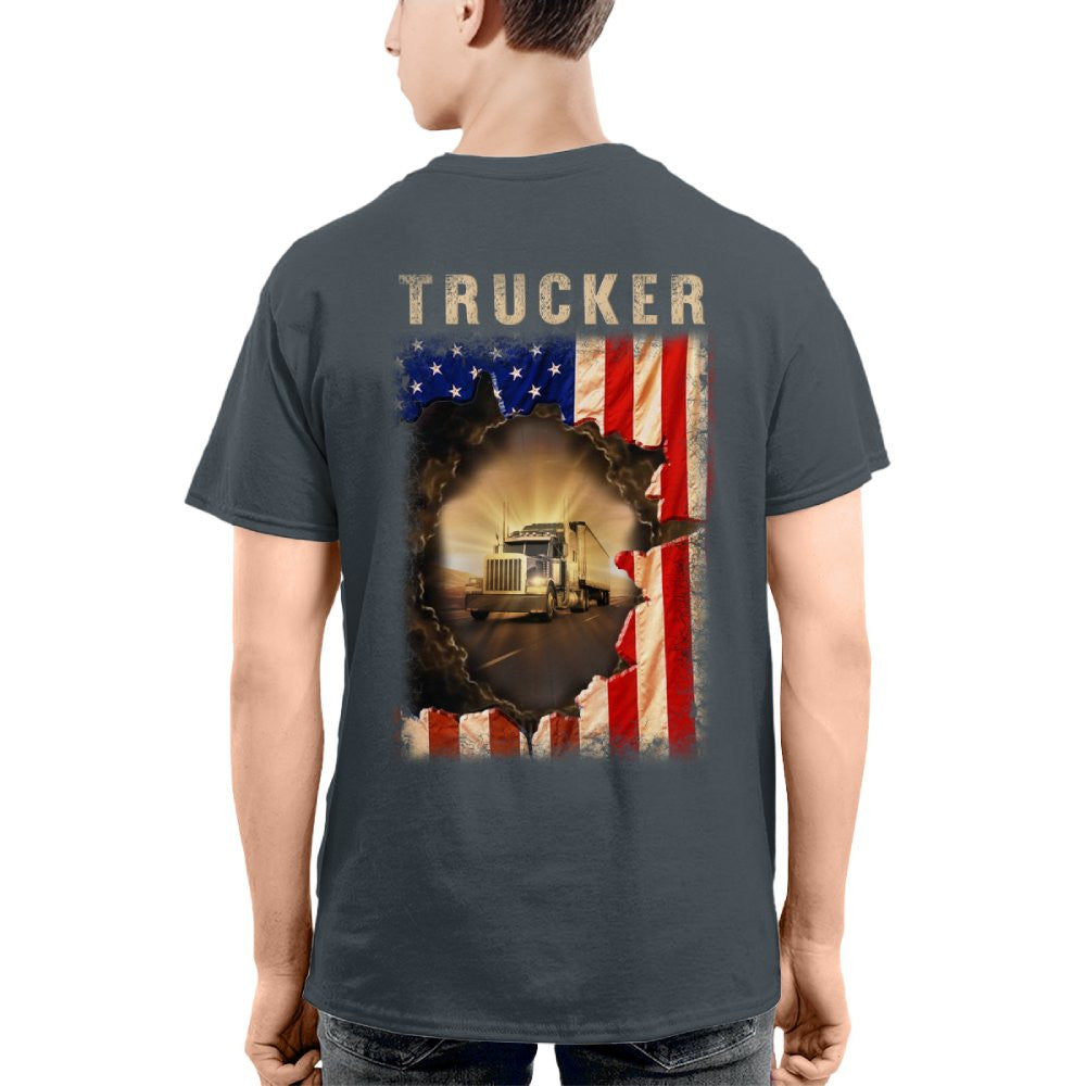 Patriotic American Flag Truck Driver 6