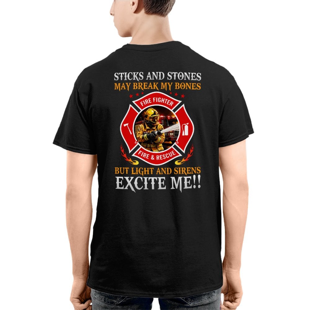 Lights & Sirens Excite Me Funny Firefighter 4