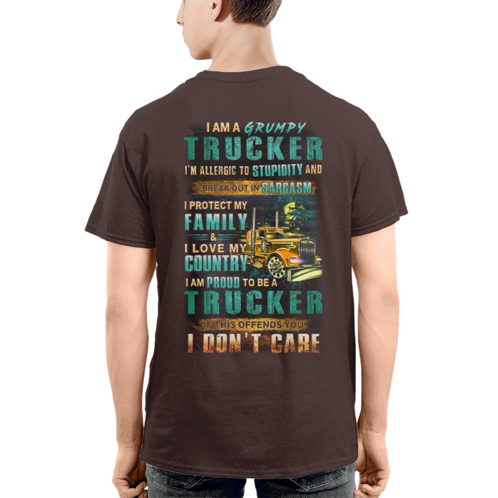 Grumpy Trucker Shirt – Funny Sarcastic Truck Driver Gift 4
