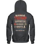 THERE ARE 2 TYPES OF TRUMP SUPPORTERS 1 BILLIONAIRES 2 IDIOTS G01 1900 12 WHICH ONE YOU ARE 7