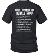 THINGS I TRUST MORE THAN DONALD TRUMP