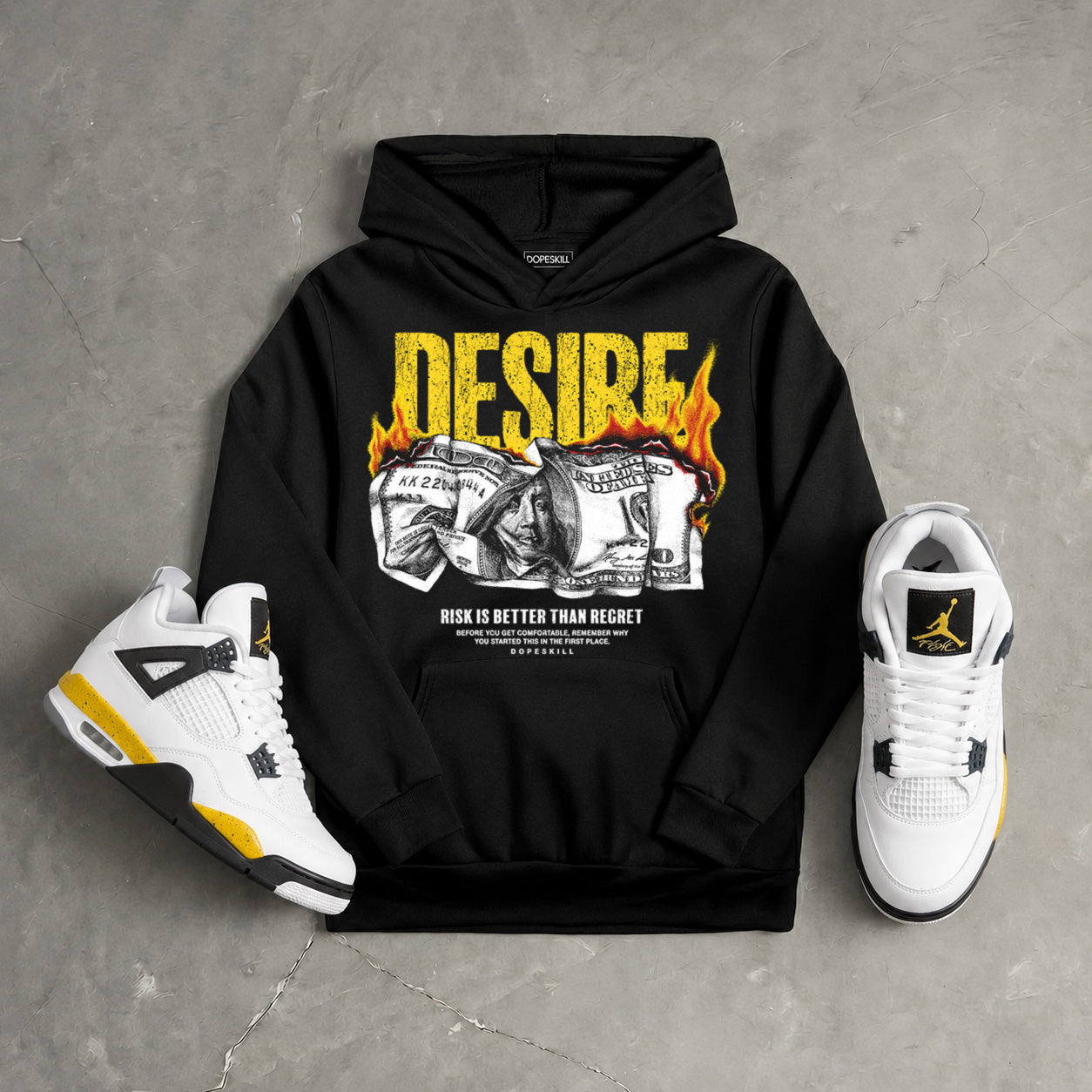 Tour Yellow 4s DopeSkill Hoodie Sweatshirt Desire Graphic