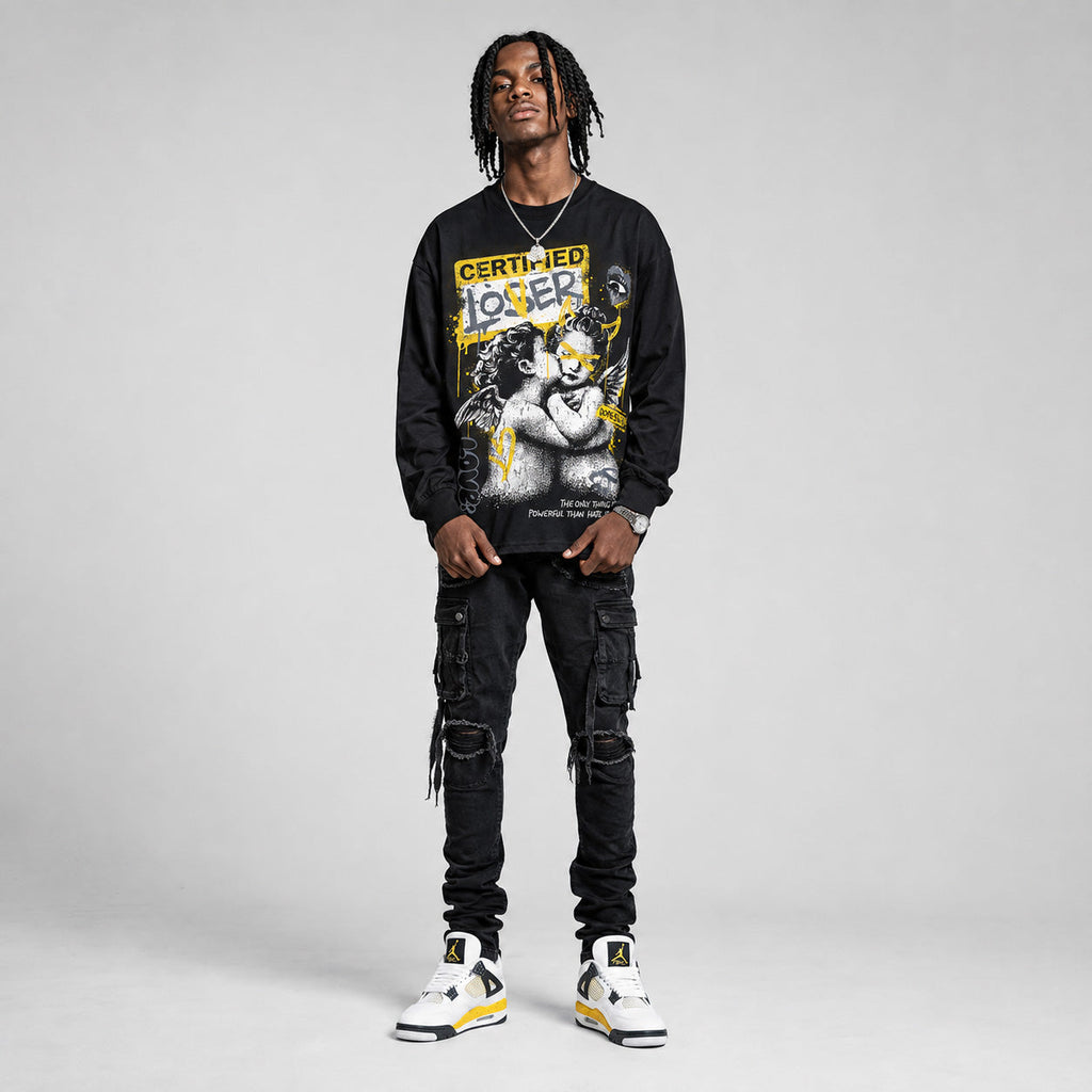 Tour Yellow 4s DopeSkill Long Sleeve T-Shirt Certified Lover Graphic