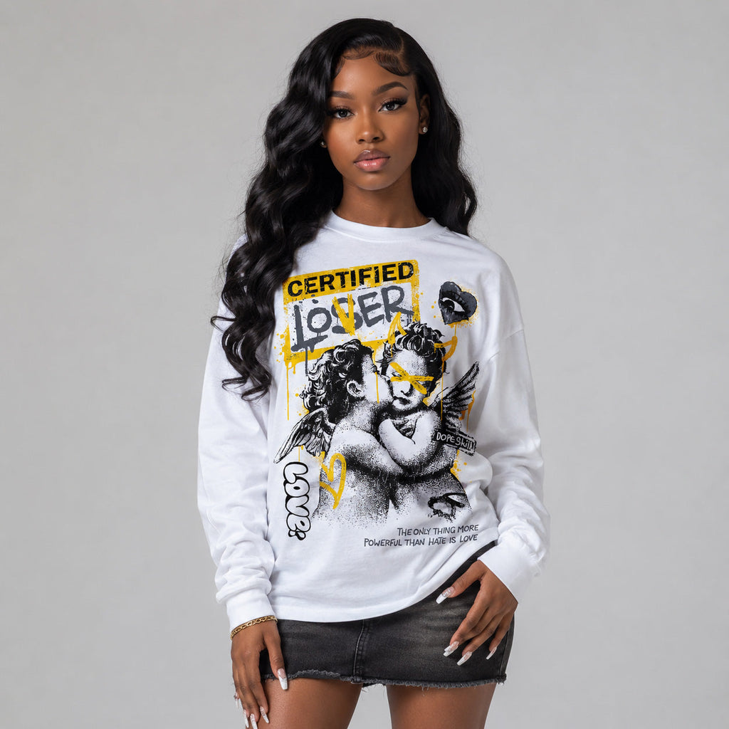 Tour Yellow 4s DopeSkill Long Sleeve T-Shirt Certified Lover Graphic