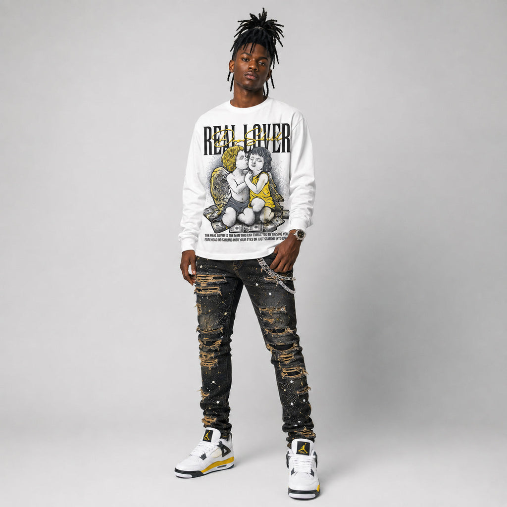 Tour Yellow 4s DopeSkill Long Sleeve T-Shirt Real Lover Graphic